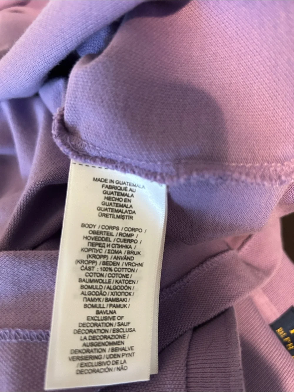 Ralph Lauren Lavender Polo Shirt with Green Pony